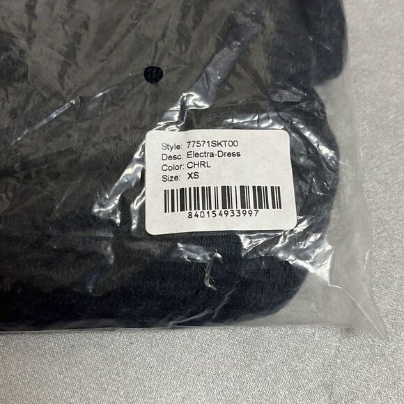 Revolve n:philanthropy Electra Mini Dress Charcoal One Shoulder High Neck XS NWT - Picture 15 of 15